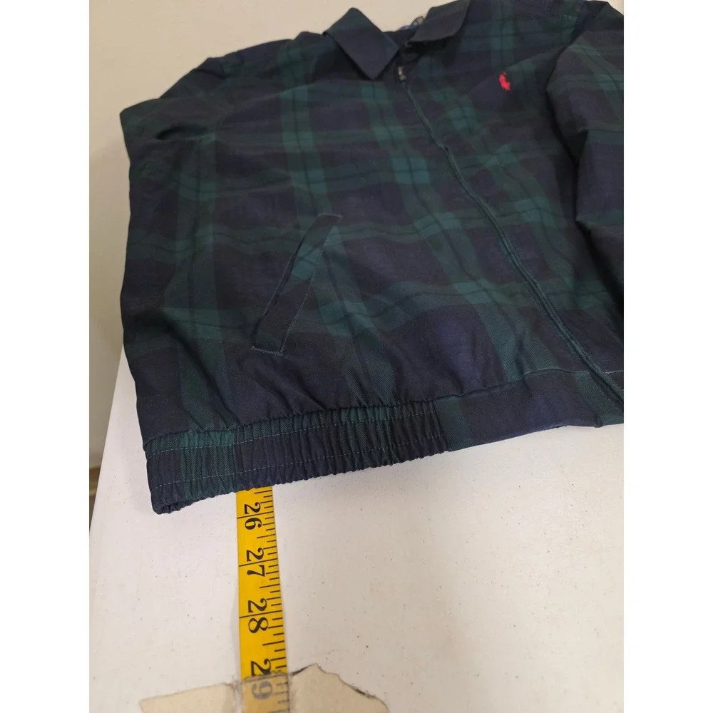 Polo Ralph Lauren Mens Blackwatch Plaid Harrington Jacket XL Zip Bomber Logo